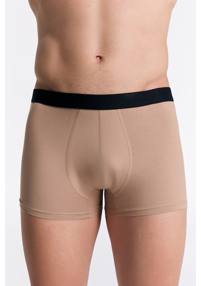 Albero Natur Gots Sertifikalı Organik Pamuk Erkek Trunk Boxer İç Çamaşırı Sütlü Kahverengi