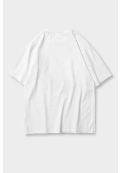 Nevermind Unisex Kadın Erkek Stay Strong Baskılı Özel Tasarım Oversize T-sh Beyaz