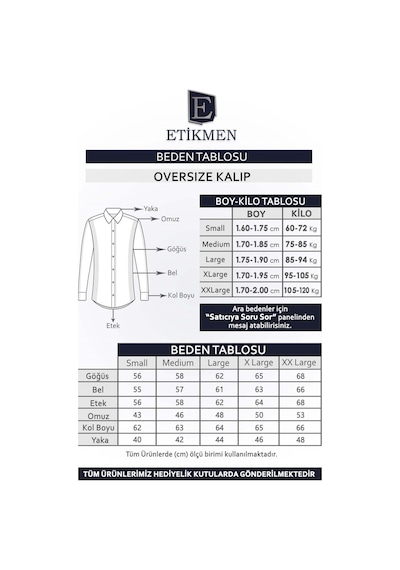 Kiraz Beyaz Geçişli Oversize Oduncu Erkek Gömlek + Kutulu Beyaz