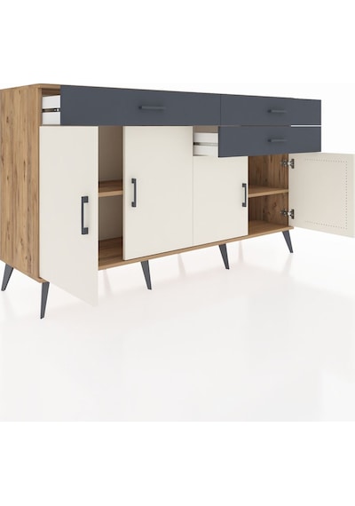 Hyperion Konsol 2 Raflı 3 Çekmeceli 4 Kapaklı 176x44x99 Çam-aytaşı/antrasit Atlas Çam/aytası - Atlas Çam Hyperion Konsol 2 Raflı 3 Çekmeceli 4 Kapaklı 176x44x99 Çam-aytaşı/antrasit Atlas Çam/aytası - Atlas Çam