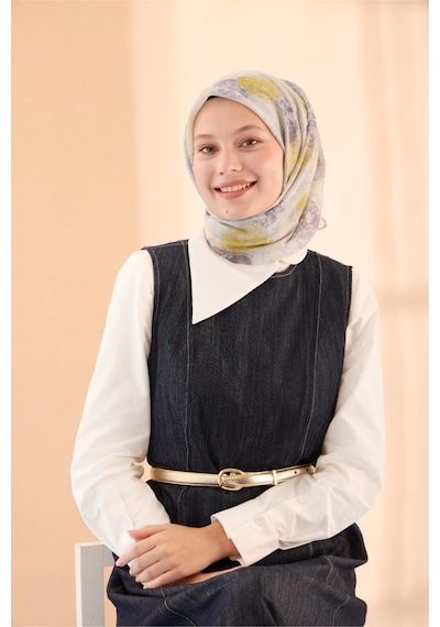 Silk Home Soft Eşarp 73095-10 Gümüş, Gri, Asit