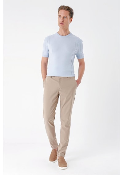 Efor Comfort Fit Beli Lastikli Yan Cep Taş Jogger Pantolon P 1150 Taş
