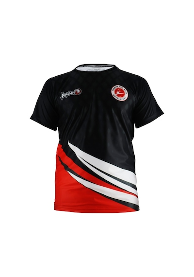 Dragondo Tx8596 Kick Boks Tişört Dijital Baskılı Kick Boxing Tshirt Siyah