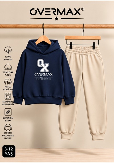Overmax Baskılı Çocuk Kapüşonlu Eşofman Takımı 3-12 Yaş Lacivert-bej - 920583067 Lacivert-bej Overmax Baskılı Çocuk Kapüşonlu Eşofman Takımı 3-12 Yaş Lacivert-bej - 920583067 Lacivert-bej