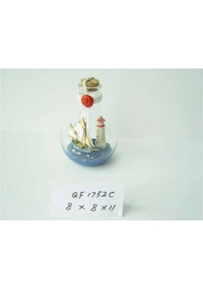 DENİZCİLİK GRUBU › Marine Şişe Gemi-Z&A ŞİŞE GEMİ8X8X11 cm