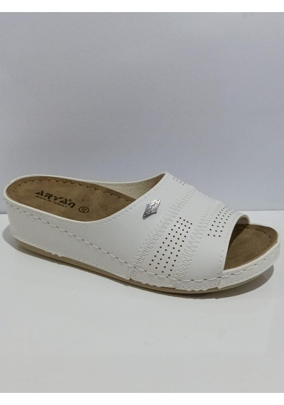 Aryan 09-779 Anatomic Kadın Comfort Terlik Beyaz