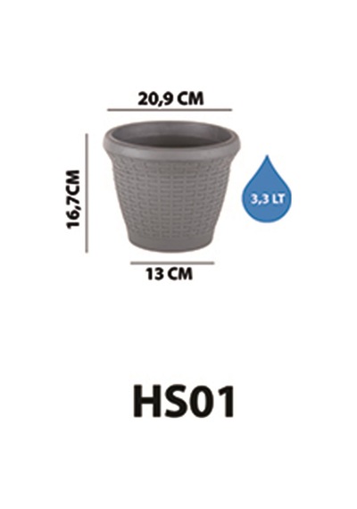 Serinova Hasır Saksı 3.3 Lt 12412295
