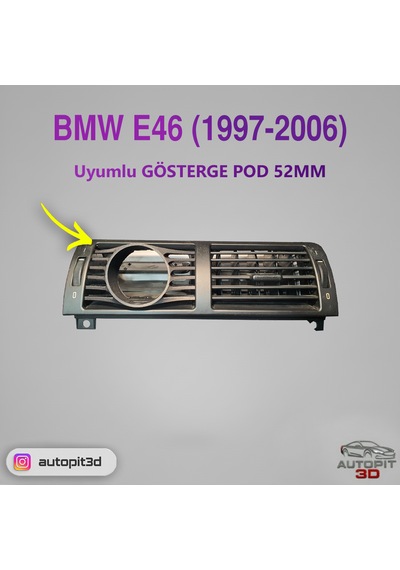 Bmw E46 1997-2006 Uyumlu Gösterge Pod 52mm