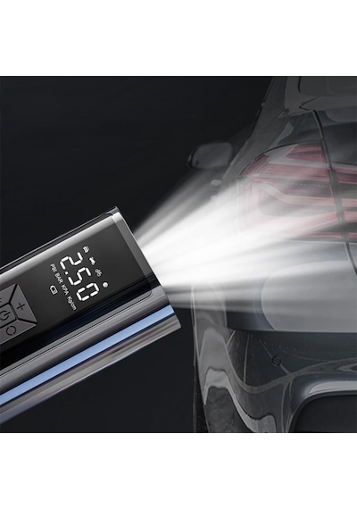Valkyrie 100w 6000mah Şarjlı Araba Lastik Hava Pompası Led Işıklı Çok Amaçlı Bisiklet Yatak Top Pompası