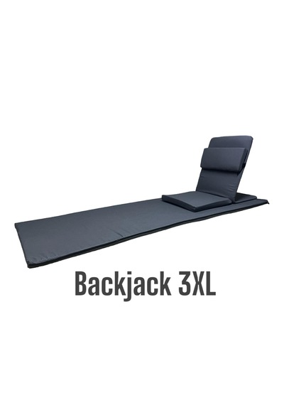 Backjack Meditasyon Sandalyesi Destekli Yer Minderi + 60x180 Kumaş Mat - Backjack 3xl Mat+backjack İkili Set Antrasit