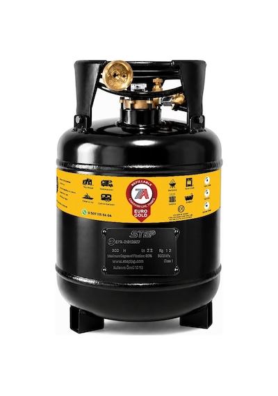 22 Litre Euro Gold Filtreli Karavan Lpg Tankı Siyah