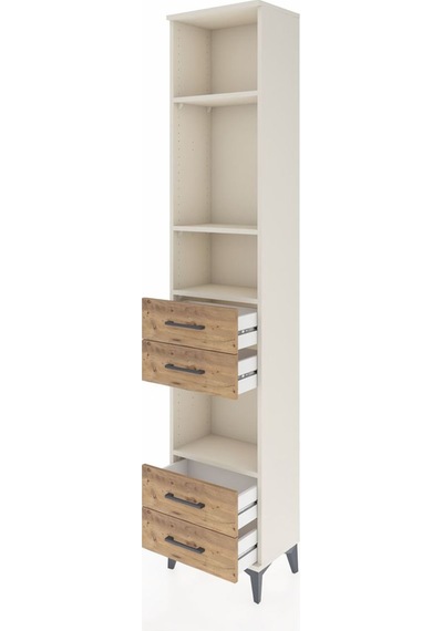 Arges Dolap 4 Raflı 4 Çekmeceli 44x30x221 Aytaşı-çam Aytaşı