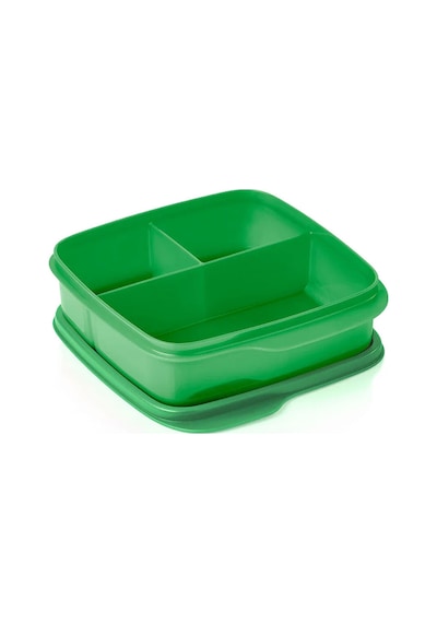 Tupperware Bölmeli Beslenme Kutusu Kare 550ml Doğa Yeşil