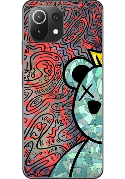 Xiaomi Mi 11 Lite Uyumlu Şeffaf Kılıf Graffiti 12 Tasarımlı