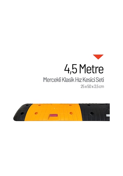 Mercekli Klasik Hız Kesici, Yol Kasisi 4,5 Metre-3810