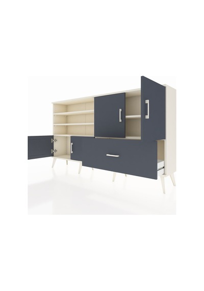 Arges Konsol 5 Raflı Tek Çekmeceli 4 Kapaklı 176x30x99 Aytaşı-ant Aytaşı-antrasit Arges Konsol 5 Raflı Tek Çekmeceli 4 Kapaklı 176x30x99 Aytaşı-ant Aytaşı-antrasit