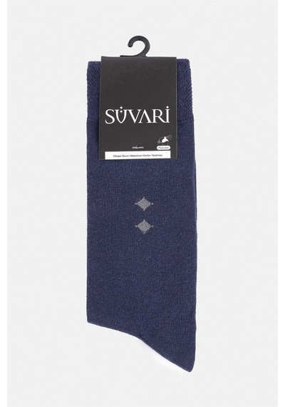 Süvari Lacivert Düz Çorap-33572 Lacivert