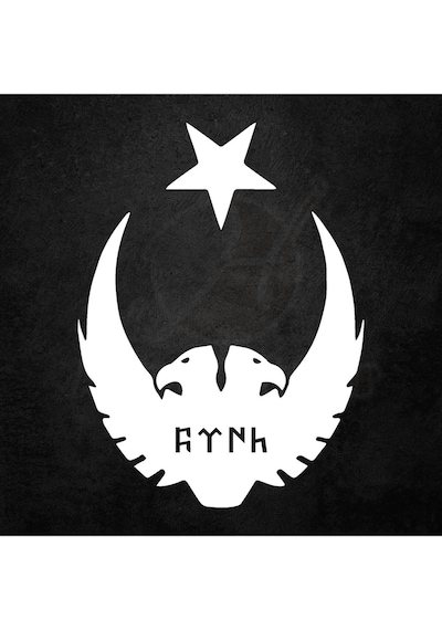 Ay Yıldız Kartal Göktürkçe Türk Oto Sticker Beyaz 30 25 Cm