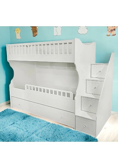 Lugo Tamamı Mdf Lake Boyalı Yavrulu 3lü Ranza B