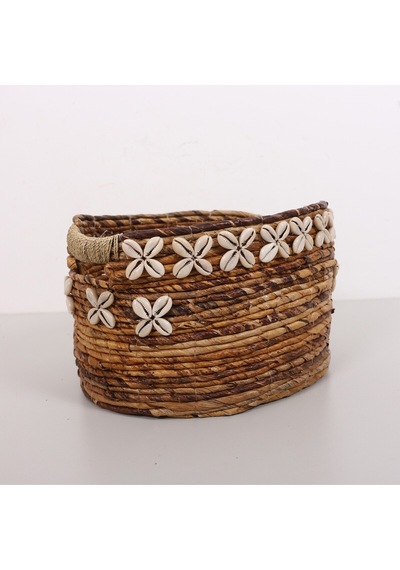 Shell Doğal Abaka 32x26x17 Cm Oval Sepet Naturel