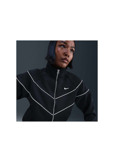 Nike Windrunner Poly Knit Jacket Kadın Siyah Ceket Siyah
