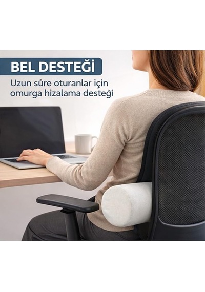 Visco Ortopedik Çok Amaçlı Silindir Yastık Boyun, Bel Ve Bacak Destekli Rulo Yastık Genel
