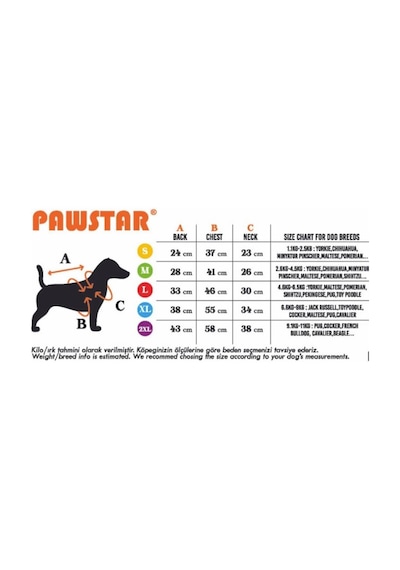 Pawstar Ekru Paris Küçük Irk Köpek Ceketi