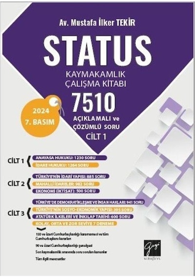 Status Kaymakamlık Çalışma Kitabı 7510 Açıklamalı Ve Çözümlü S...