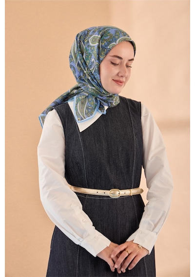 Silk Home Yaz Esintisi Eşarp 150002-03 İndigo, Fıstık Yeşili, Butter Yellow, Lila Mavi