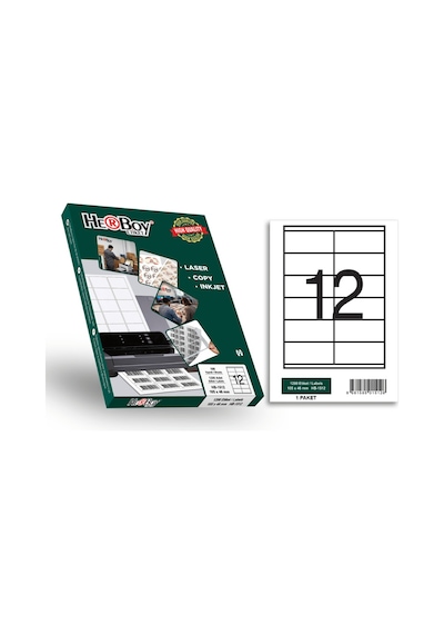 Herboy Hb-1512 105 X 46 Mm A4 Laser Etiket 100 Adet