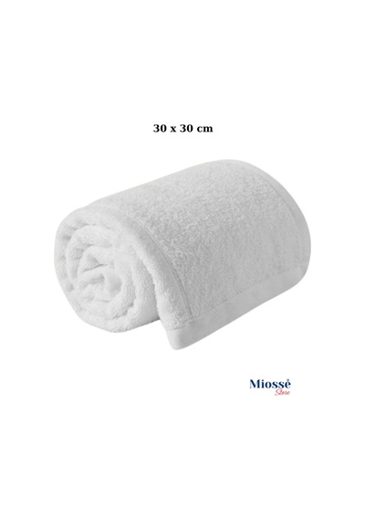 25 Adet - Miosse Store %100 Pamuk 30x30 Cm Tıraş, Manikür, Pedikür Ve Kuaför Havlusu - Bebek Havlusu Beyaz