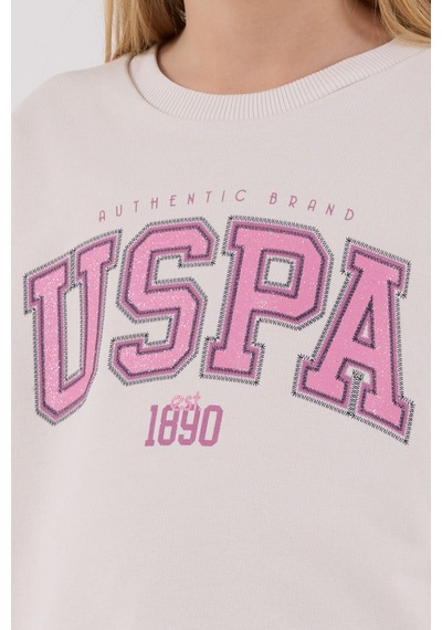U.S. Polo Assn. U.s. Polo Assn Kız Çocuk Beyaz Eşofman Takımı Us2312-c-v1 KREM