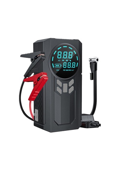 Yek Outdoor Akıllı Dijital Ekranlı Araç Lastik Şişirici Ve Akü Takviye Cihazı 150 Psı 12.000 Mah