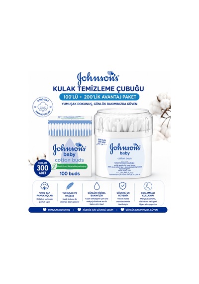 Johnson's Baby Kulak Temizleme Çubuğu Avantaj Paketi