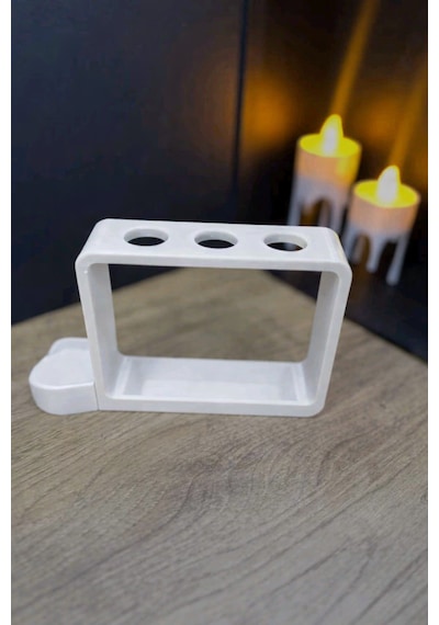 3 Lü Diş Fırça Tutucu Ve Diş Macunu Rafı Stand Kırmızı / Beyaz / Siyah Beyaz