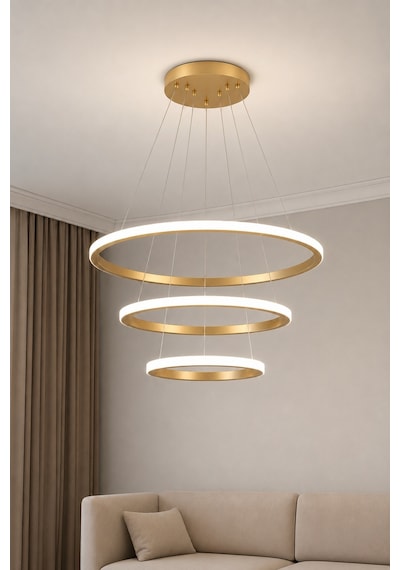 Rizon 3 Lü Led Sarkıt Avize Beyaz Işık Eskitme