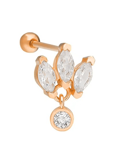 Askılı Çiçek Piercing 717128 Rose