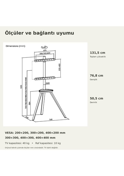 Npo Std3544 45-65" 40kg Masif Ahşap 45 Dönebilen Raflı Dekoratif Taşınabilir Tv Standı Diğer Npo Std3544 45-65" 40kg Masif Ahşap 45 Dönebilen Raflı Dekoratif Taşınabilir Tv Standı Diğer