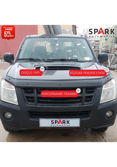 Isuzu D-max 2006-2012 Yıl Aralığı Uyumlu Kaput Rüzgarlığı 3mm