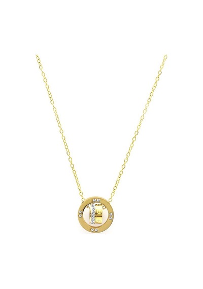 Üçlü Halka Tasarım Gold Renk Çelik Kadın Kolye (508194992) Çok Renkli