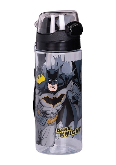 500ml Batman Pipetli Askılı Kilitlenebilir Su Matarası Siyah3