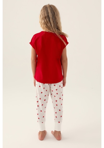 U.s. Polo Assn Lisanslı Text Printed Kırmızı Kız Çocuk Pijama Takımı 5274-43124 Kırmızı