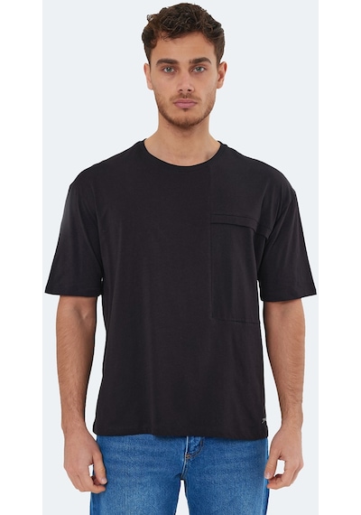 Slazenger KAURI IN Oversize Erkek Tişört Siyah
