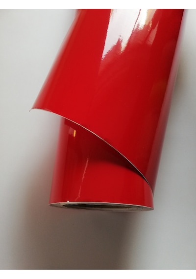 Parlak Kırmızı Folyo Yapışkanlı 122 Cm