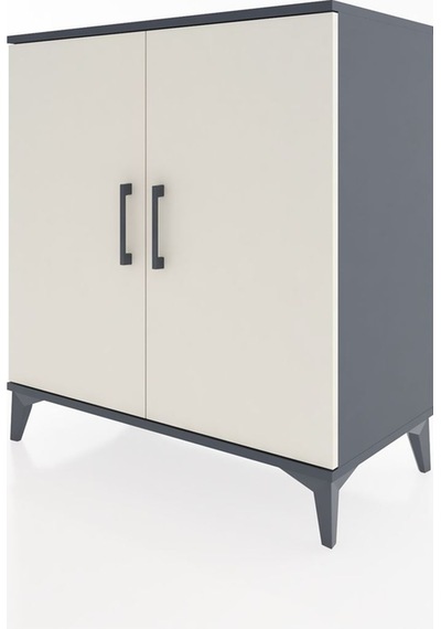 Hyperion Şifonyer 2 Kapaklı 88x44x96 Antrasit-aytaşı Antrasit