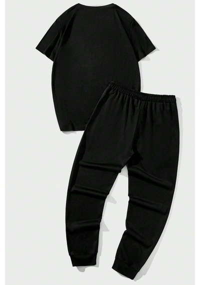 Uyguntarz Unisex The Power 2'li Eşofman Takımı Siyah