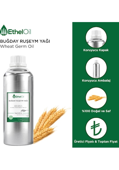 Etheloil Buğday Ruşeym Sabit Yağı 1 KG