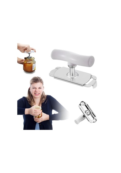 Kanji Pratik Kavanoz Ve Şişe Kapak Açacağı - Beyaz Paslanmaz Çelik, Ayarlanabilir, Ergonomik Tutma Sku: Smg8690010558879 Diğer