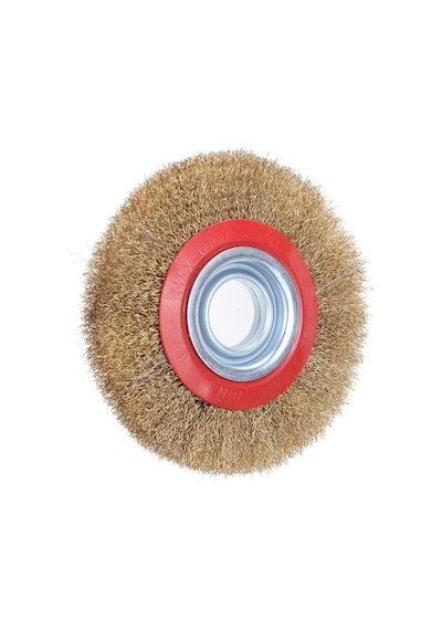 Taşlama Motoru Çelik Fırçası 150mm Spiral Sarı Tel Fırça