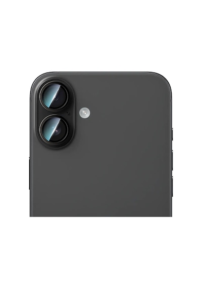 Apple Uyumlu   iPhone 16 Plus Caseworld Alloy Serisi Oleofobik Anti Reflective Kamera Lens Koruyucu Siyah